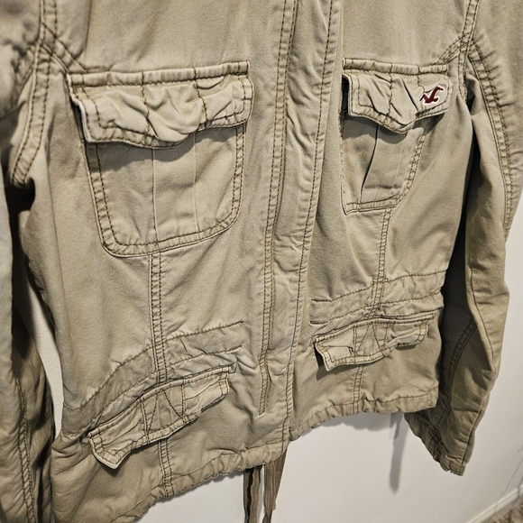 HOLLISTER WOMEN'S ARMY GREEN JACKET SIZE MEDIUM - Picture 7 of 12